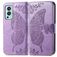 Mobigear Butterfly Housse OnePlus Nord 2 Etui Porte-Monnaie - Violet