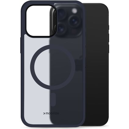 Mobilize Hybrid Pro Coque iPhone 16 Pro Max MagSafe Coque arrière Rigide Anti-Chocs - Bleu