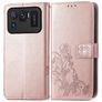Mobigear Clover Housse Xiaomi Mi 11 Ultra Etui Porte-Monnaie - Rose doré
