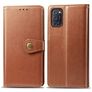 Mobigear Snap Button Housse OPPO A72 Etui Porte-Monnaie - Cognac