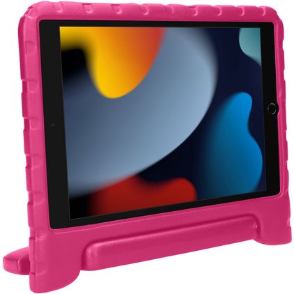 Mobiparts Kids Coque iPad 9 (2021) Coque de tablette pour enfants avec Poignée Enfants en EVA - Rose