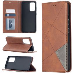 Mobigear Rhombus Slim Housse Samsung Galaxy A52 Etui - Marron