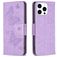 Mobigear Butterfly Housse iPhone 16 Pro Etui Porte-Monnaie - Violet