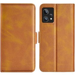 Mobigear Slim Magnet Housse Realme 9 Pro Plus Etui Porte-Monnaie - Cognac