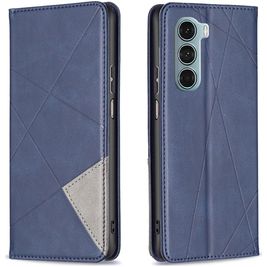 Mobigear Rhombus Slim Housse Motorola Moto G200 5G Etui - Bleu