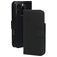Mobiparts iPhone 16 Pro MagSafe Coque Cuir véritable Étui 2en1 avec coque amovible Portefeuille - Noir