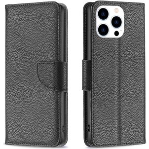 Mobigear Excellent Housse iPhone 16 Pro Etui Porte-Monnaie - Noir