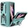 Mobigear Armor Ring Samsung Galaxy Z Fold 5 Plastique rigide Coque arrière Antichoc avec bague de maintien - Vert