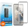 Mobigear Premium Motorola Edge 50 Pro Verre trempé Protection d'écran - Compatible Coque - Noir (Lot de 3)