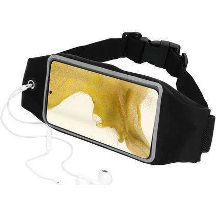 Mobiparts Comfort Fit Belt Brassard Téléphone Samsung Galaxy S22 Ceinture Coque de Sport en Neoprène - Noir