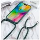 Mobigear Lanyard iPhone 16 Pro Coque avec cordon en Silicone - Vert