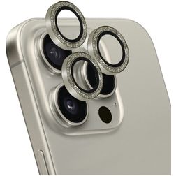 Mobiparts Camera Lens iPhone 15 Pro Aluminum Protection Objectif Caméra - Compatible Coque - Argent