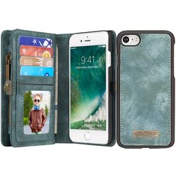 Caseme 008 Housse iPhone SE (2022) Etui avec Coque Détachable Porte-Monnaie - Bleu