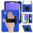 Mobigear SureGrip XGuard Coque iPad Mini 7 (2024) Coque arrière en Plastique rigide,Silicone + Porte-crayon + Bandoulière + Support Amovible - Bleu