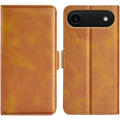 Mobigear Slim Magnet Housse iPhone Air Etui Porte-Monnaie - Cognac