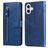 Mobigear Zipper Housse iPhone 17 Etui Porte-Monnaie - Bleu