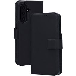 Mobiparts Wallet Housse Samsung Galaxy A17 Etui en Cuir Véritable Porte-Monnaie - Noir
