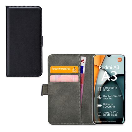 Mobilize Classic Gelly Wallet Xiaomi Redmi A3 Étui Portefeuille - Noir
