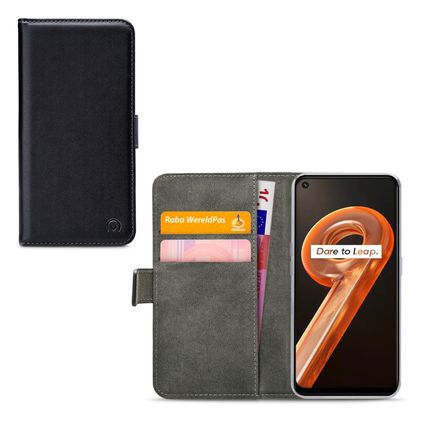 Mobilize Classic Gelly Wallet Housse Realme 9i Etui Porte-Monnaie - Noir