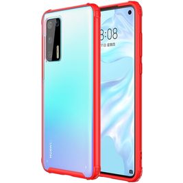 Mobigear Shockproof Coque Huawei P40 Coque arrière Rigide Anti-Chocs - Rouge