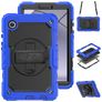 Mobigear SureGrip Xtreme Coque Samsung Galaxy Tab A9 (2023) Coque arrière en Plastique rigide,Silicone + Bandoulière + Support Amovible - Bleu