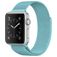 Mobigear Color Loop Bracelet Milanais Apple Watch Fermeture magnétique - 49/46/45/44 mm - Turquoise