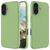 Mobigear Rubber Touch Coque iPhone 16 Coque arrière en Silicone - Vert