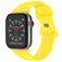 Mobigear Sport Dual Bracelet Silicone pour Apple Watch Fermeture à clou et passant - 49/46/45/44 mm - Jaune