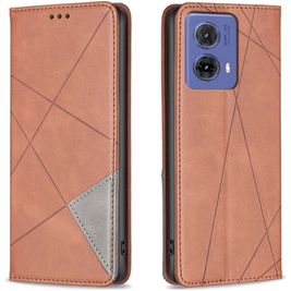 Mobigear Rhombus Slim Housse Motorola Moto G85 Etui - Marron
