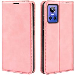 Mobigear Retro Slim Housse Realme GT Neo 3 Etui Porte-Monnaie - Rose