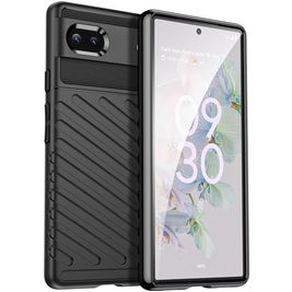 Mobigear Groove Coque Google Pixel 6a Coque arrière en TPU Souple - Noir