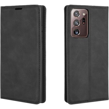 Mobigear Retro Slim Samsung Galaxy Note 20 Ultra Étui Portefeuille - Noir