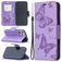 Mobigear Butterfly Housse iPhone 12 Etui Porte-Monnaie - Violet