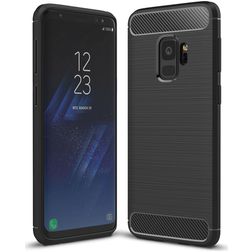 Mobigear Brushed Slim Coque Samsung Galaxy S9 Coque arrière en TPU Souple - Noir