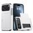 Mobigear Card iPhone 18 Pro Plastique rigide Coque arrière Antichoc avec porte-cartes - Blanc