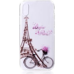 Mobigear Design Coque iPhone XS Max Coque arrière en TPU Souple - tour Eiffel