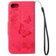 Mobigear Butterfly Housse iPhone SE (2020) Etui Porte-Monnaie - Magenta