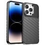 Mobigear Groove Coque iPhone 15 Pro Coque arrière en TPU Souple - Noir