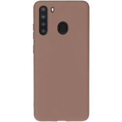 Mobigear Colors Coque Samsung Galaxy A21 Coque arrière en TPU Souple - Marron