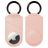 Valenta Snap Coque Cuir véritable Porte-clés pour Apple AirTag - Rose