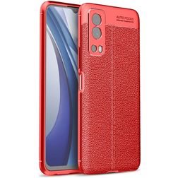 Mobigear Luxury Coque Vivo Y72 Coque arrière en TPU Souple - Rouge