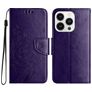 Mobigear Flowers iPhone 16 Pro Max Étui Portefeuille - Violet