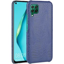 Mobigear Croco Huawei P40 Lite Plastique rigide Coque arrière - Bleu