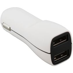 Xccess Double USB Chargeur voiture Sans câble 2,1A - Blanc