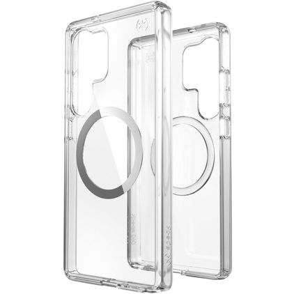 Speck Presidio2 Clear Transparent Samsung Galaxy S25 Ultra MagSafe Plastique rigide Coque arrière Antichoc - Transparent