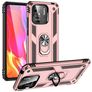 Mobigear Armor Ring Coque Xiaomi Redmi 10C Coque arrière Rigide Anti-Chocs avec Anneau-Support - Rose doré