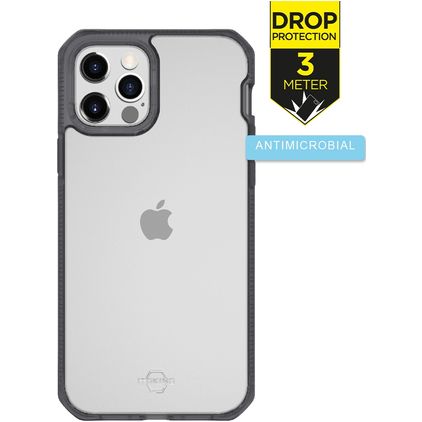 ITSkins HybridFrost Coque iPhone 12 Pro Max Coque arrière Rigide Anti-Chocs - Noir