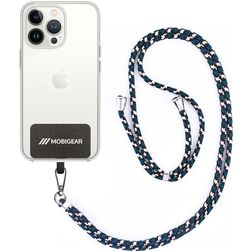 Mobigear Lanyard - Cordon de téléphone universel ajustable - Vert / Noir / Blanc