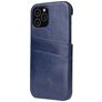 Fierre Shann Premium Card Coque iPhone 12 Mini Coque arrière avec Porte-Cartes - Bleu