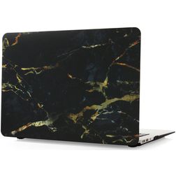 Mobigear Marble MacBook Pro 13 Pouces (2016-2023) Coque - Noir / Marron - Model A1706 / A1708 / A1989 / A2159 / A2289 / A2251 / A2338